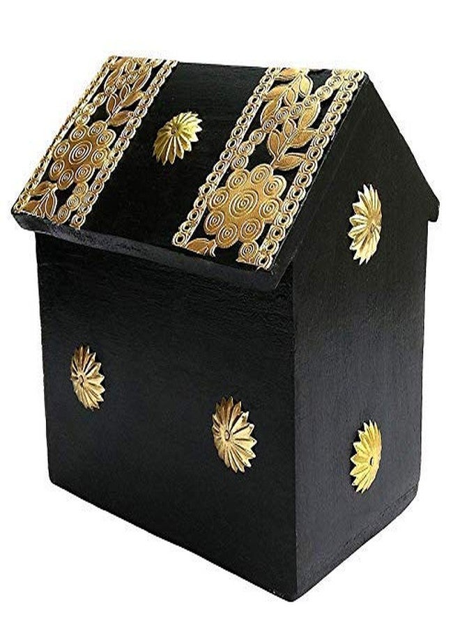 Giftoshopee Wooden Money Bank/Piggy Bank/Wooden HUT Money Bank/Money Storage Box/Coin Box/Coin Collector Box/Antique Money Bank/Saving Box/ (Black) - Image 4